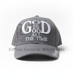 "God Is Good All The Time" Embroidered Baseball Caps — Christian Faith Hats Wholesale