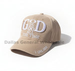 "God Is Good All The Time" Embroidered Baseball Caps — Christian Faith Hats Wholesale