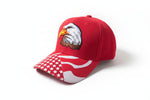Patriotic Bald Eagle Embroidered Baseball Cap with USA Flag Bill Wholesale