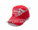 "Jesus One Way" Embroidered Baseball Caps Wholesale – John 14:6 Scripture with Brim Text