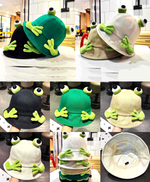 Novelty Kids Frog Bucket Hat with 3D Eyes and Feet - Wholesale