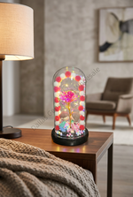 Wholesale LED Light-Up Couple Rose Dome – Assorted Colors