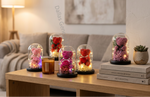 Wholesale LED Light-Up Rose Bear Dome – Assorted Colors
