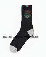 Men's Mexican Eagle Crest Crew Socks Wholesale - 9-11