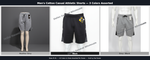 Men's Cotton Casual Athletic Shorts with Contrast Side Panel Wholesale