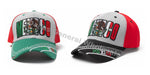 Mexico Flag Embroidered Trucker & Baseball Cap – Tri-Color Crown with Eagle Crest