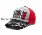 Mexico Flag Embroidered Trucker & Baseball Cap – Tri-Color Crown with Eagle Crest