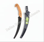 Two folding garden saws with wooden handles on a white background, branded 'Dallas General Wholesale'.