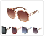 Oversized Square Crystal-Frame Sunglasses with Rhinestones Wholesale