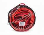 Red booster cable in clear packaging with visible branding on a white background