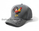 Rooster Embroidered Baseball Cap with Bill Embroidery Wholesale