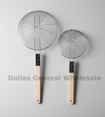 Stainless Steel Wire Skimmer Strainer with Wood Handle Wholesale