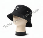 Star Embroidered Cotton Bucket Hats Wholesale