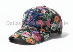 Women "TX" Monogram All-Over Floral Print Baseball Caps Wholesale