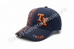 "TX" Texas Flag-Pattern Embroidered Baseball Caps Wholesale