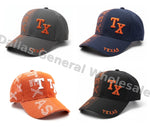 "TX" Texas Flag-Pattern Embroidered Baseball Caps Wholesale