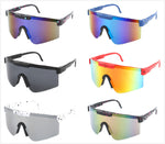 Unisex Oversized Sport Shield Sunglasses with Mirrored Lens Wholesale