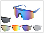 Unisex Oversized Sport Shield Sunglasses with Mirrored Lens Wholesale