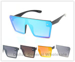 Unisex Oversized Square Shield Sunglasses with Flat-Top Frame Wholesale