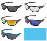 Unisex Sport Wrap Sunglasses with Translucent Frame & Mirrored Lens