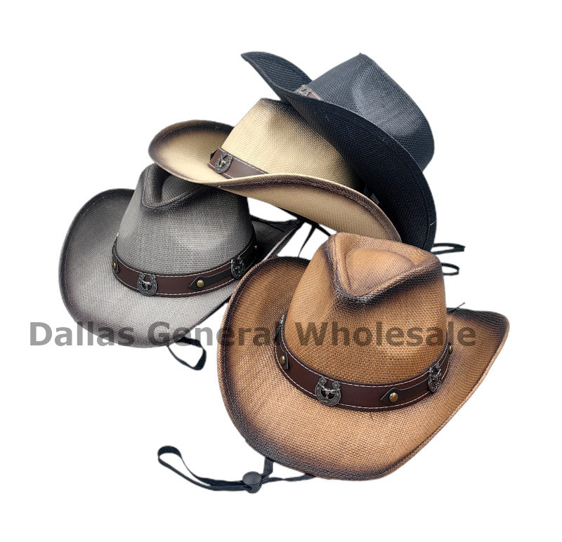 Unisex Trendy Cowboy Hats with Longhorn Buckle Wholesale