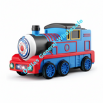 A blue, red, and black toy train locomotive with a circular front emblem, shown on a plain white background with a diagonal 'Dallas General Wholesale' watermark overlay.