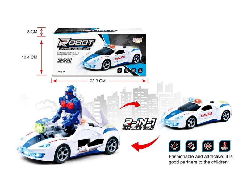 Electronic Toy Robot Transform Police Cars Wholesale