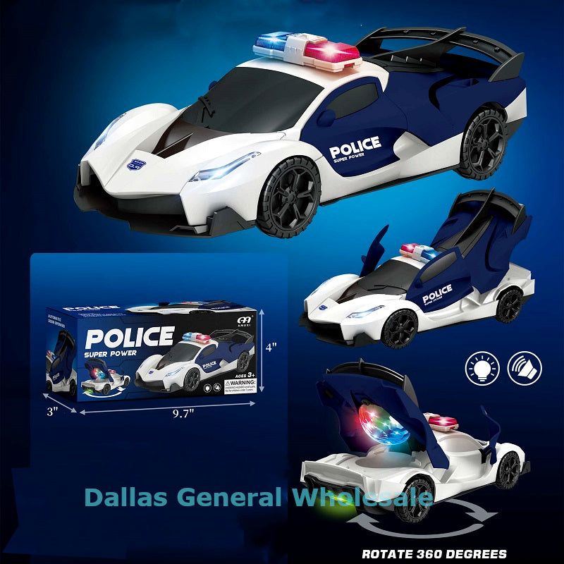 Electronic Toy Spinning Police Cars Wholesale