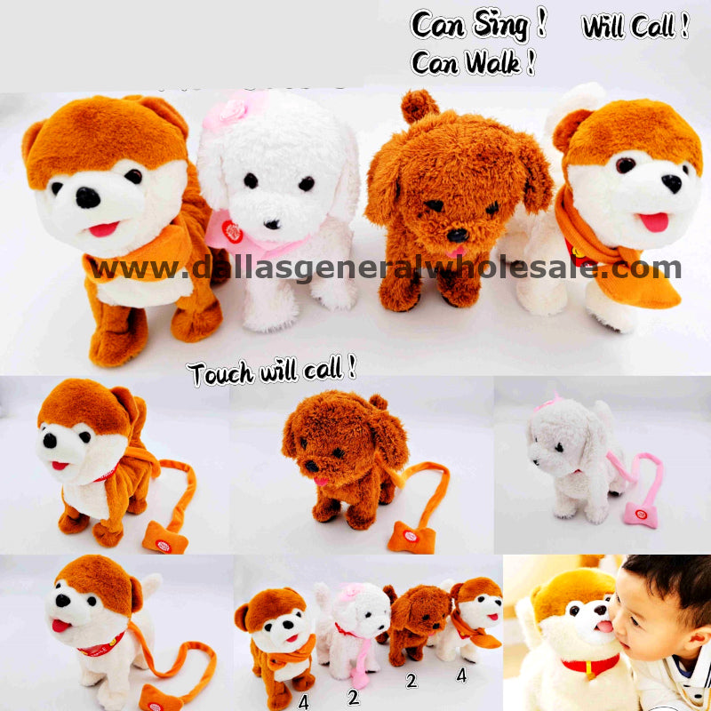 Toy Fluffy Walking Barking Leash Dogs Wholesale