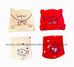 Infant Beanie w/ Matching Bib Set Wholesale
