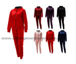 Ladies Fleece Cute Hoodie w/ Pants Set Wholesale