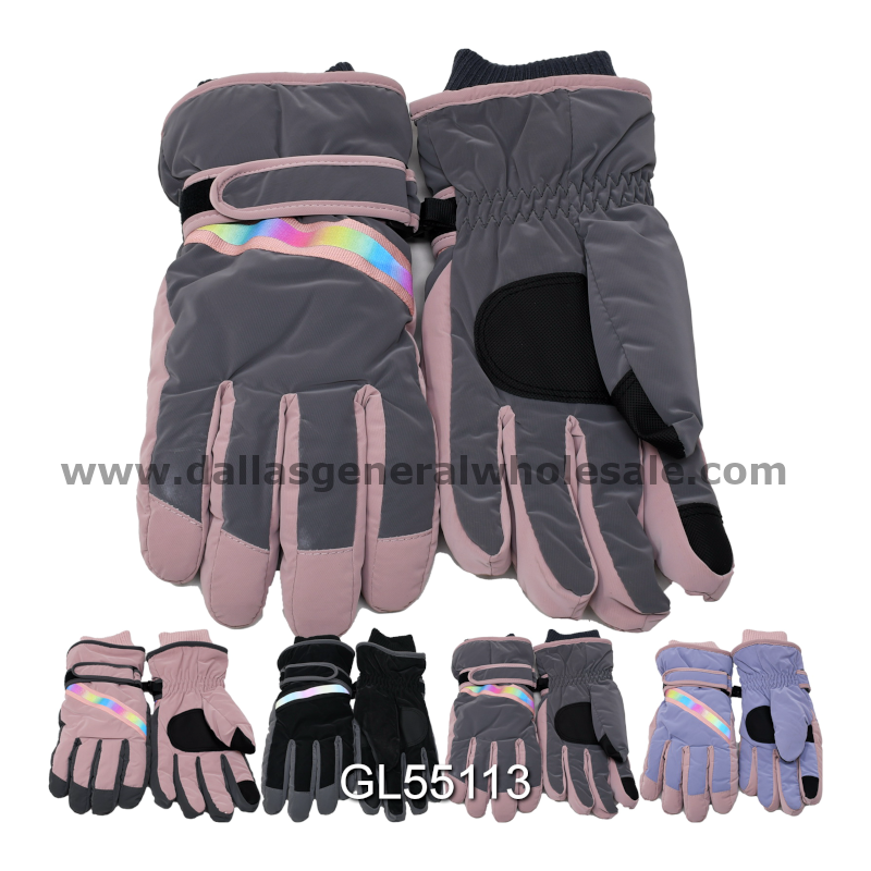 Women Heavy Insulated Outdoors Skiing Gloves Wholesale