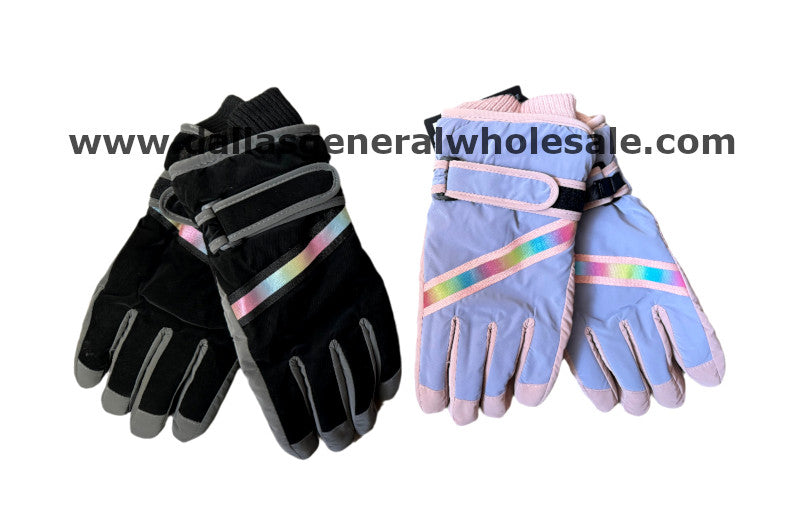 Women Heavy Insulated Outdoors Skiing Gloves Wholesale