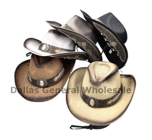 Western Fashion Leather Patch Cowboy Hats Wholesale
