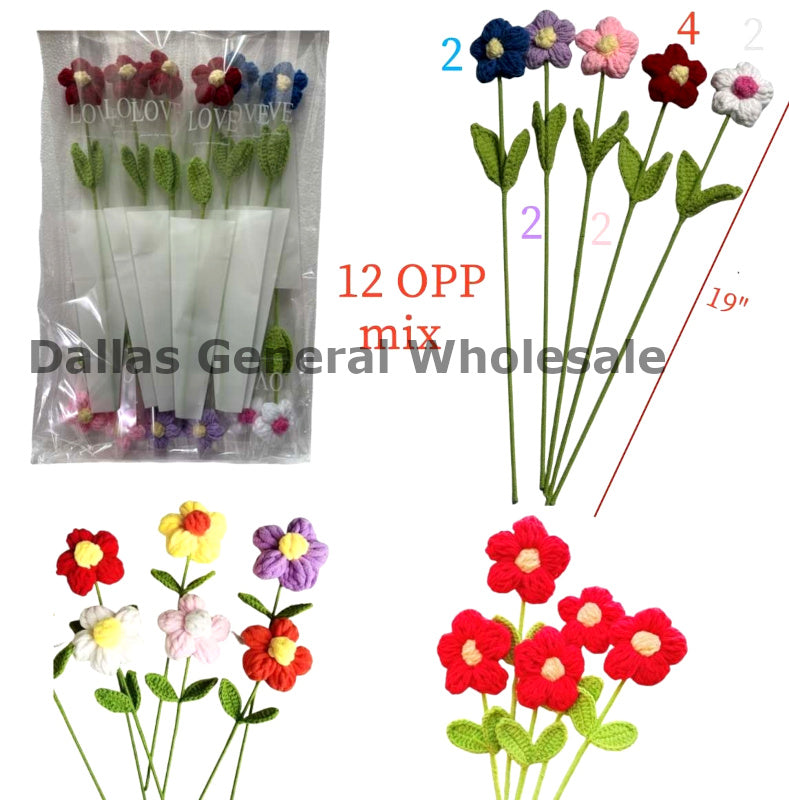 Trendy 19" Crochet Flowers Wholesale