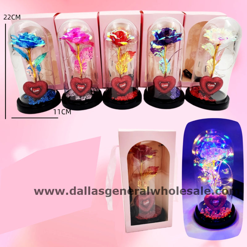 Enchanted Light Up Roses Enchanted Light Up Roses in Glass Dome Wholesale