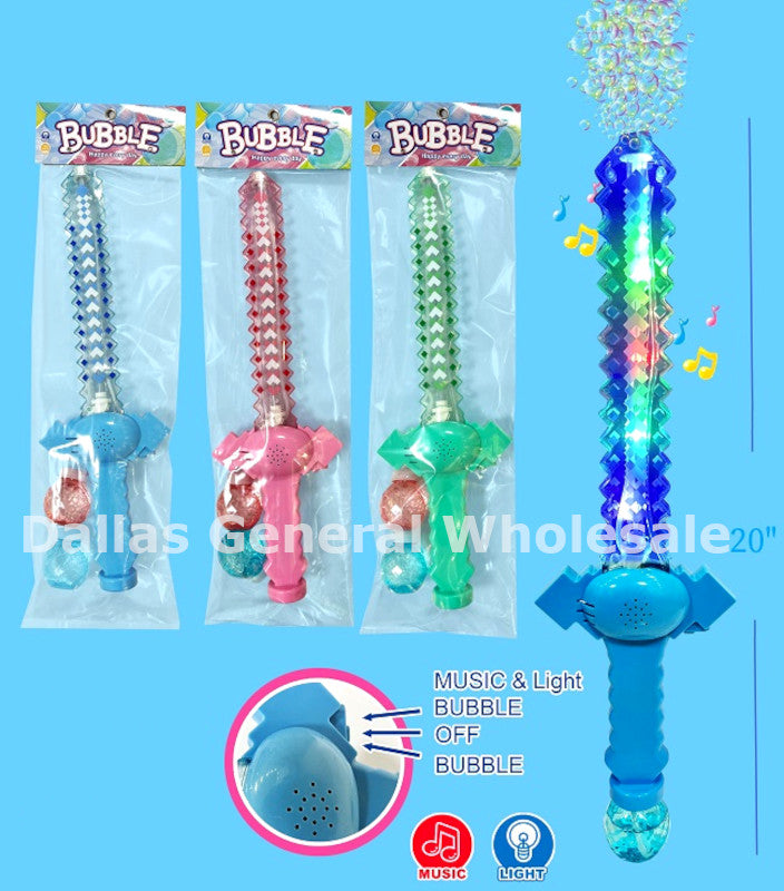 Toy Pixelated Musical Bubble Swords Wholesale