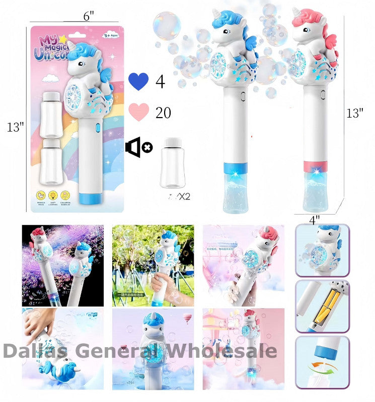 Multi-Hole Toy Unicorn Bubble Blower Wand Wholesale