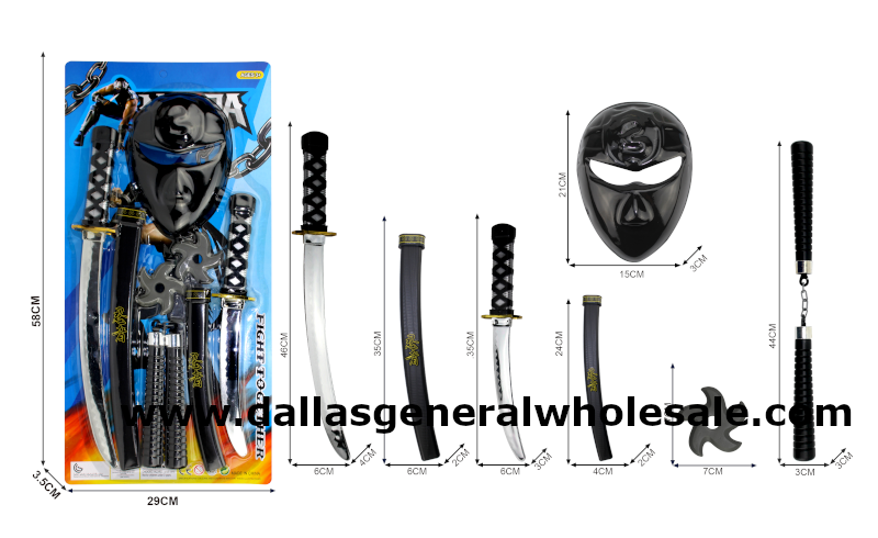 Toy 7 PC Ninja Play Sets Wholesale