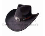 Western Suede Feel Cowboy Hat with Longhorn Buckle Band Wholesale