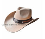 Western Suede Feel Cowboy Hat with Longhorn Buckle Band Wholesale
