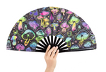Glow in the Dark Clacking Fans | Wholesale UV Rave Line Dance Fans