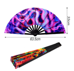 Glow in the Dark Clacking Fans | Wholesale UV Rave Line Dance Fans
