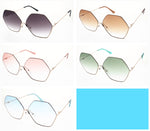 Women's Oversized Hexagon Metal Sunglasses - Wholesale