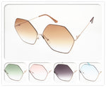 Women's Oversized Hexagon Metal Sunglasses - Wholesale