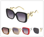 Women's Oversized Square Sunglasses with Gold Chain Arms - Wholesale