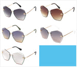 Women's Rimless Luxury Inspired Metal Sunglasses - Wholesale