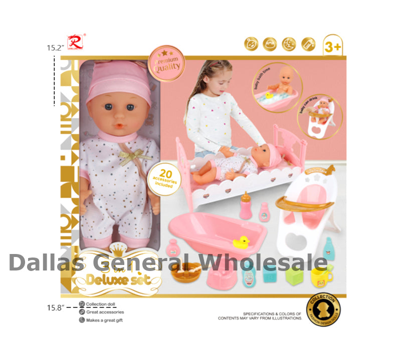 Wholesale Baby Doll 3-in-1 Deluxe Nursery Set with 20 Accessories