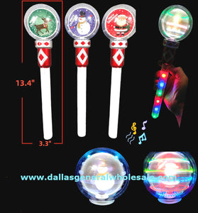 Light Up Xmas Spinner Wands Wholesale