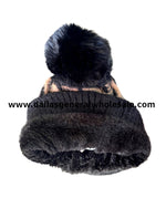 Women's Cable Knit Pom-Pom Beanies - Sherpa Fur-Lined Winter Hats